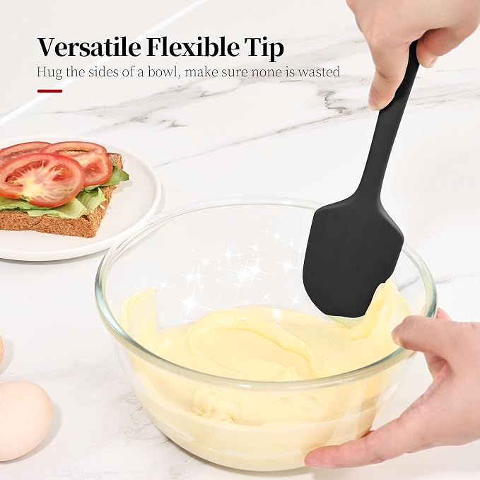 600ºF Heat Resistant Spatulas, High Heat Food Safe Semless Kitchen Silicone - Image 7