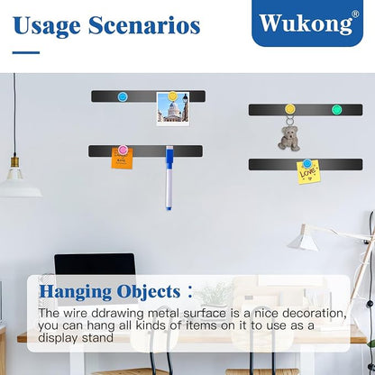 Wukong 8 Pack | 30x3cm Magnetic Stainless Black Boards Strips, Adhesive Backing - Image 7