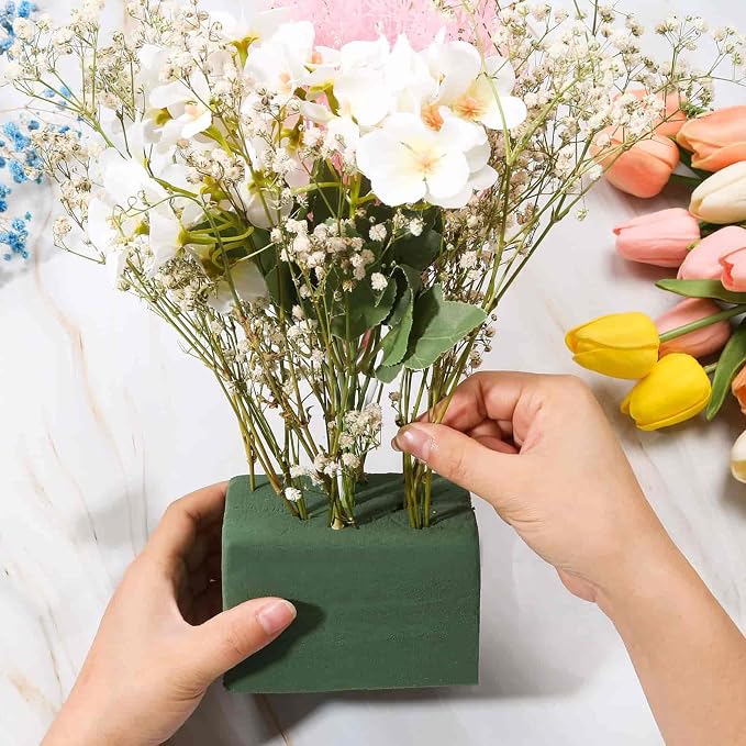 6 Pcs Floral Foam Blocks for Flower Arrangement Wet and Dry Green Floral Foam - Image 7
