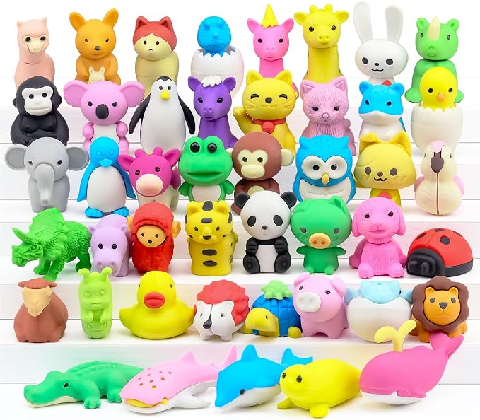 Animal Erasers for Kids by GOMIMEOR