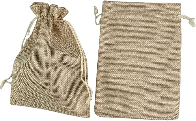 Palmhomee Pack of 25 Burlap Gift Bags - Image 2