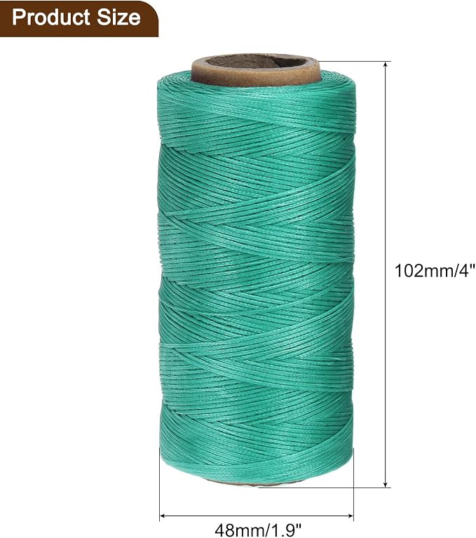 uxcell Leather Sewing Waxed Thread, 284 Yards / 260m 0.8mm 150D Flat Polyester - Image 6