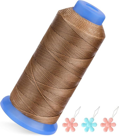 0.55mm Beading Threads, 490 Yards Round Waxed Threads Polyester Cord Waxed by SOCNITC