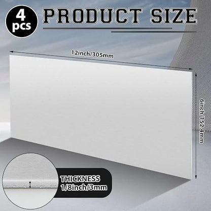 4 Pack 5052 Aluminum Sheet Metal 6" x 12" Aluminum Plate 1/8 Inch Thickness - Image 2