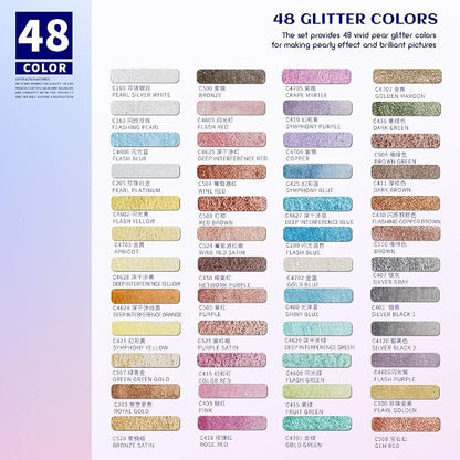 Paul Rubens Artist Grade Watercolor Set, 48 Colors Glitter Metallic Paints - Image 2
