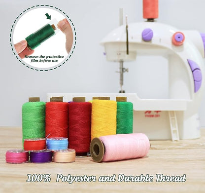 ilauke 95pcs Bobbins Sewing Thread Kit, 400 Yards Polyester Thread Assortment - Image 7