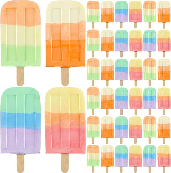 36 Pcs Ice Cream Sidewalk Chalk Set Multicolor Chalk Party Favors Bulk Washable by Mooliwe
