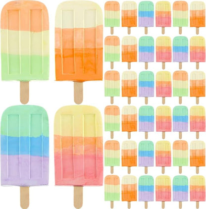 36 Pcs Ice Cream Sidewalk Chalk Set Multicolor Chalk Party Favors Bulk Washable by Mooliwe