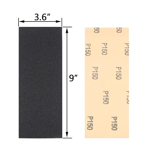 30Pcs 9 x 3.6 Inchs 150 Grit Wet and Dry Handmade Universal Sanding Sheets - Image 2