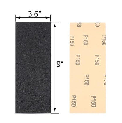 30Pcs 9 x 3.6 Inchs 150 Grit Wet and Dry Handmade Universal Sanding Sheets - Image 2