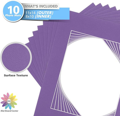 Mat Board Center, 11x14 for 8x10 Purple Color Mats - Image 4