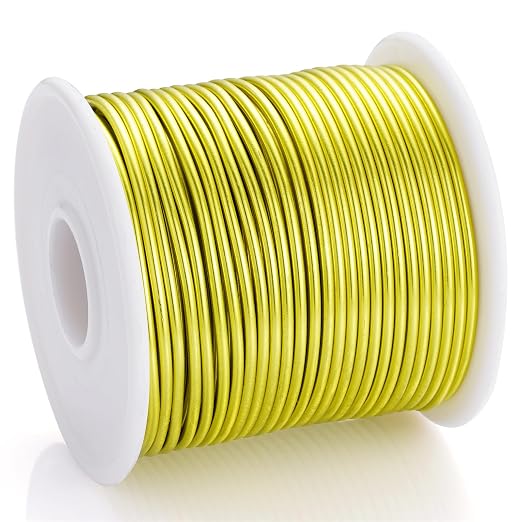 12 Gauge Yellow Green Aluminum Craft Wire - Image 2