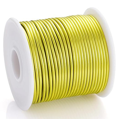 12 Gauge Yellow Green Aluminum Craft Wire - Image 2