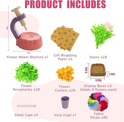 DIY Fabric Flower Bouquet Toy Set | Children's Handmade Materials Pack | STEM - Image 2