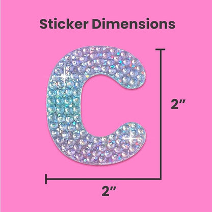 StickerBeans® Rhinestone Alphabet Letter Sticker C - Image 4