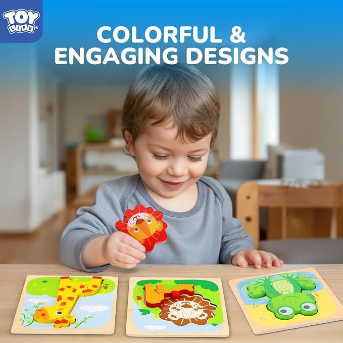 TOY Life Toddler Puzzles Ages 2-4, Wooden Puzzles - Image 3
