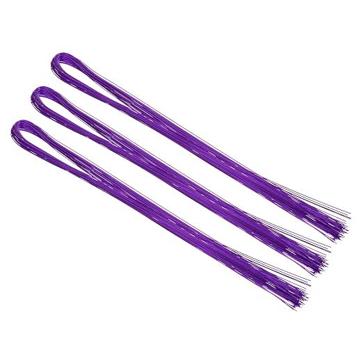 PATIKIL 32 Inch 22 Gauge Floral Stem Wire, 3 Pack/120 Pieces Bouquet Stem Paper by PATIKIL