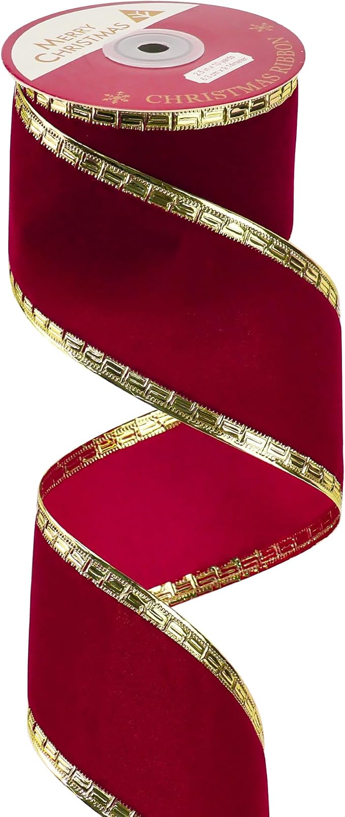 MEEDEE Burgundy Velvet 2.5 Inch Dark Red Christmas Ribbon 10 Yards Wired by MEEDEE