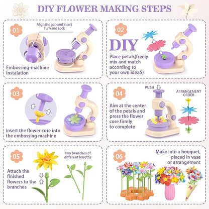 Fabric Flower Bouquets Toys, DIY Arts and Crafts Toys - Image 3