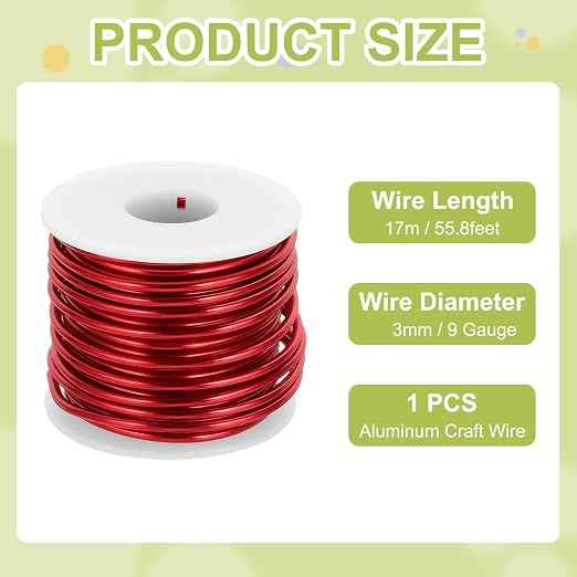 MECCANIXITY 9 Gauge Anodized Aluminum Craft Wire Bendable Bonsai Training Wire - Image 2