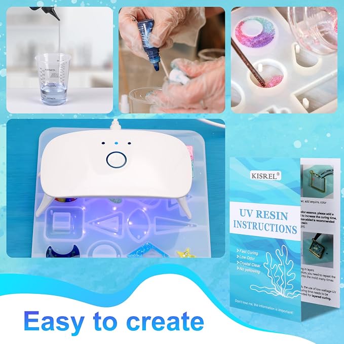 UV Resin Jewelry Making Kit, 400g Crystal Clear Resins - Image 7
