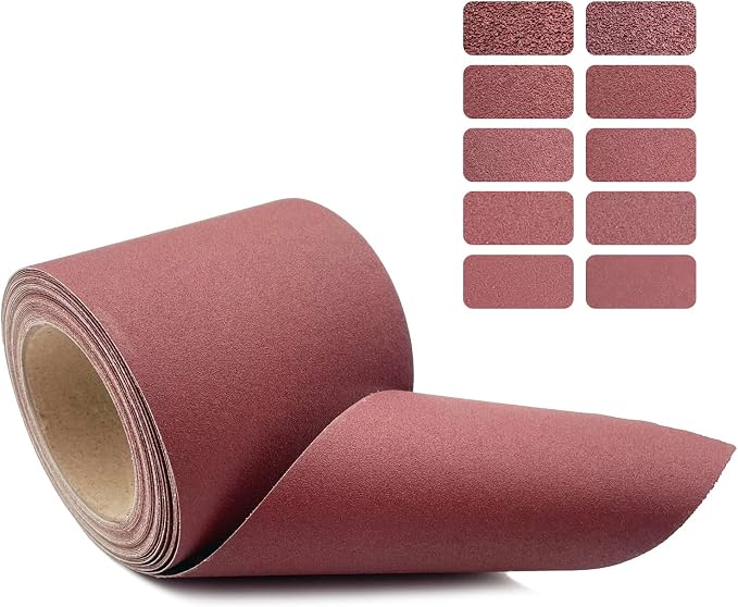 240 Grit Emery Cloth Roll, 4.5 Inch Wide 32.8 Ft Long Abrasive Sandpaper Rolls by YGFRSTO