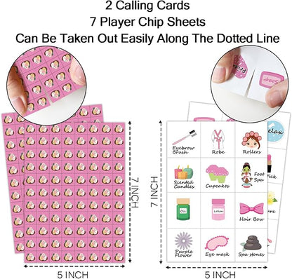 Spa Party Bingo Game Cards, Beauty Themed Bingo Card - Image 2