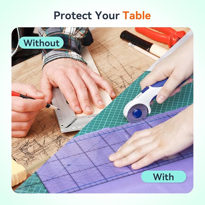 HTVRONT 5 Packs Self Healing Cutting Mat- 12" x 18” Double-Sided Cutting Mats - Image 5