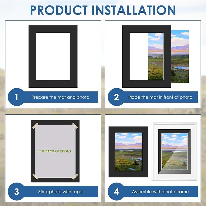 18 Pack Picture Mats, 8x10 for 6x8 Picture Frame Mats, Acid Free Core Bevel Cut - Image 5