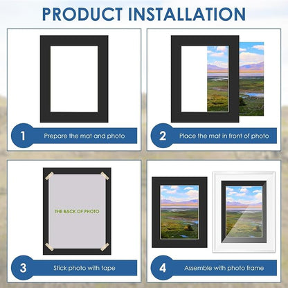 18 Pack Picture Mats, 8x10 for 6x8 Picture Frame Mats, Acid Free Core Bevel Cut - Image 5