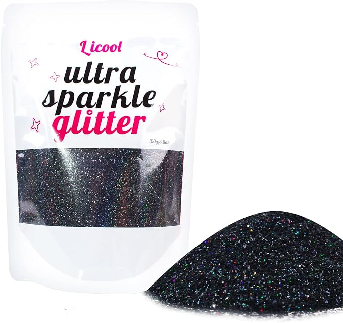 Holographic Extra Fine Craft Glitter Powder, 100g Iridescent Sequins, Loose by LICOOL+GLITTER