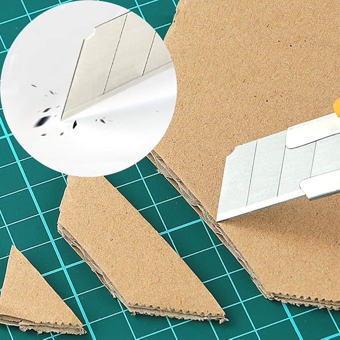 DOWELL Box Cutter Utility Knife Retractable Snap Off Blades Hobby Knife 3 Pack - Image 5