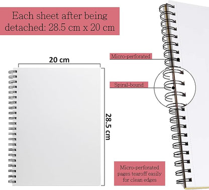 Elan A4 Sketchbook, 80 Sheets Italian Paper 80 lb/120 GSM, Acid-Free Sketch - Image 3