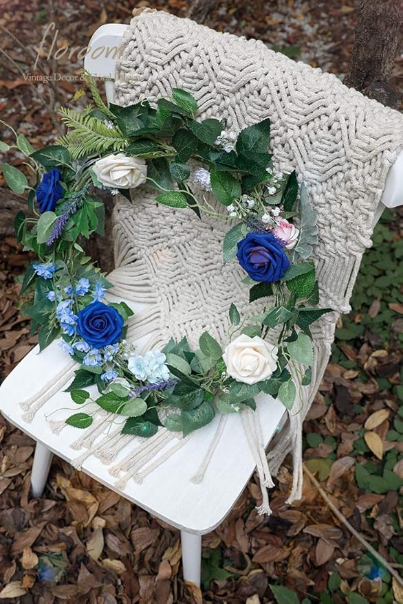 Floroom Artificial Flowers 50pcs Real Looking Royal Blue Foam Fake Roses - Image 6