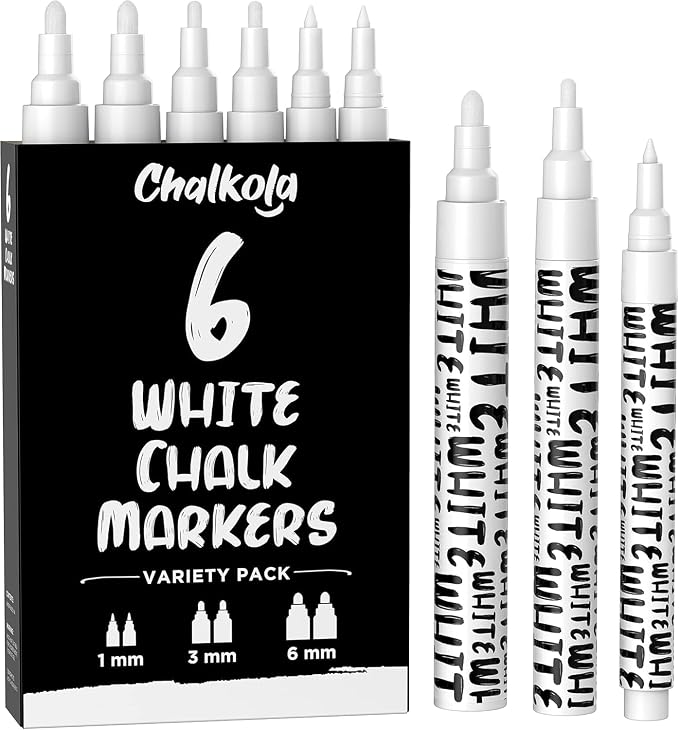 Chalkola White Chalk Markers by Chalkola