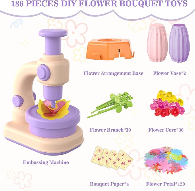 Fabric Flower Bouquets Toys, DIY Arts and Crafts Toys - Image 2