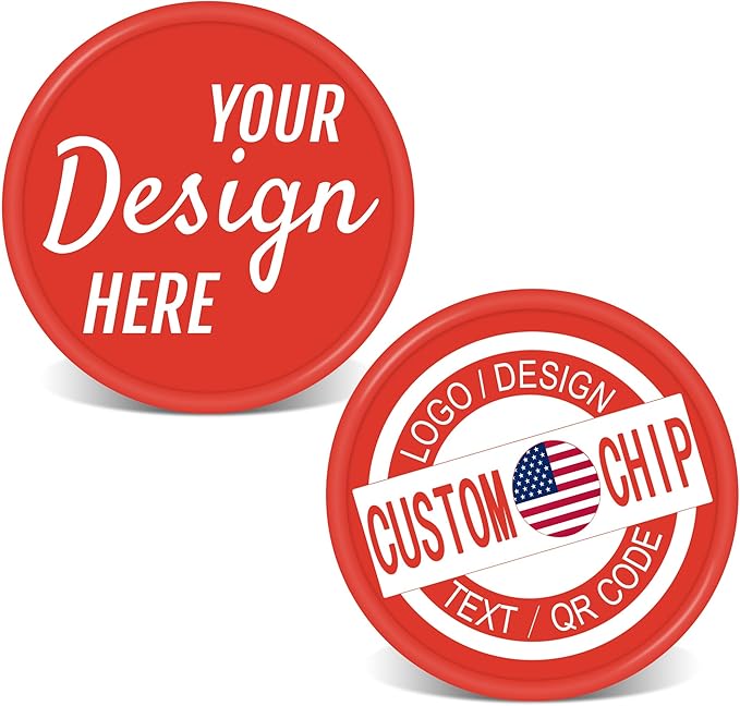 500 Personalized Plastic Chips, Custom Poker Chip, Print Your Logo Image or Text by ZLYXIU
