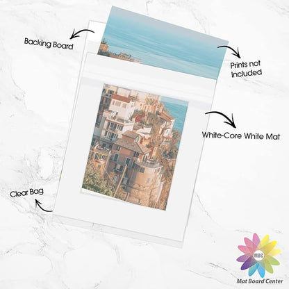 Mat Board Center, 16x20 for 11x14 White Picture Mat Sets - Image 5