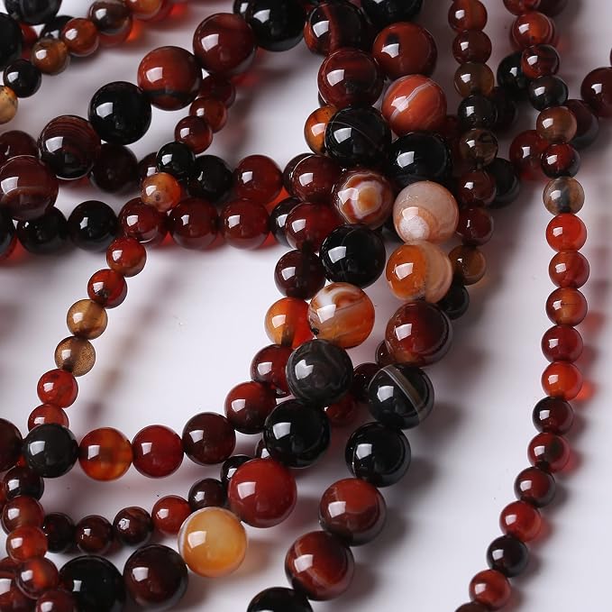 90PCS 4MM Red Persian Agate Natural Gemstone Round Stone Beads - Image 4