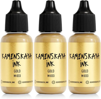 Metallic Alcohol Ink Set: Gold Alcohol Ink by Kamenskaya