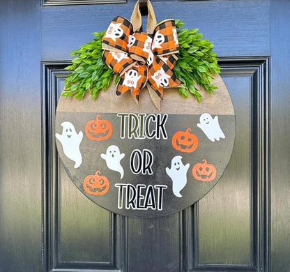 Halloween Stencils for Painting on Wood 12” Round Halloween Stencil Hey Boo - Image 8