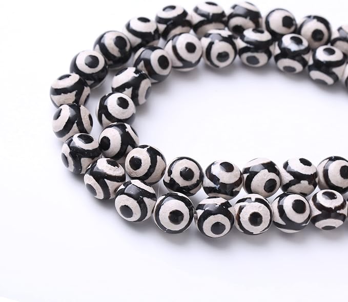 45PCS 8MM Natural Tibetan Stone Beads Round Loose Stone Beads - Image 3