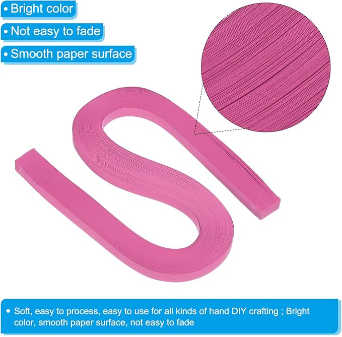PATIKIL 360pcs Quilling Paper Strips Paper Flowers Quilling Kits 3/8" Origami - Image 3
