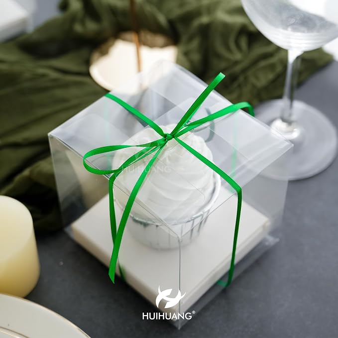 HUIHUANG Thin Green Satin Ribbon - Image 7
