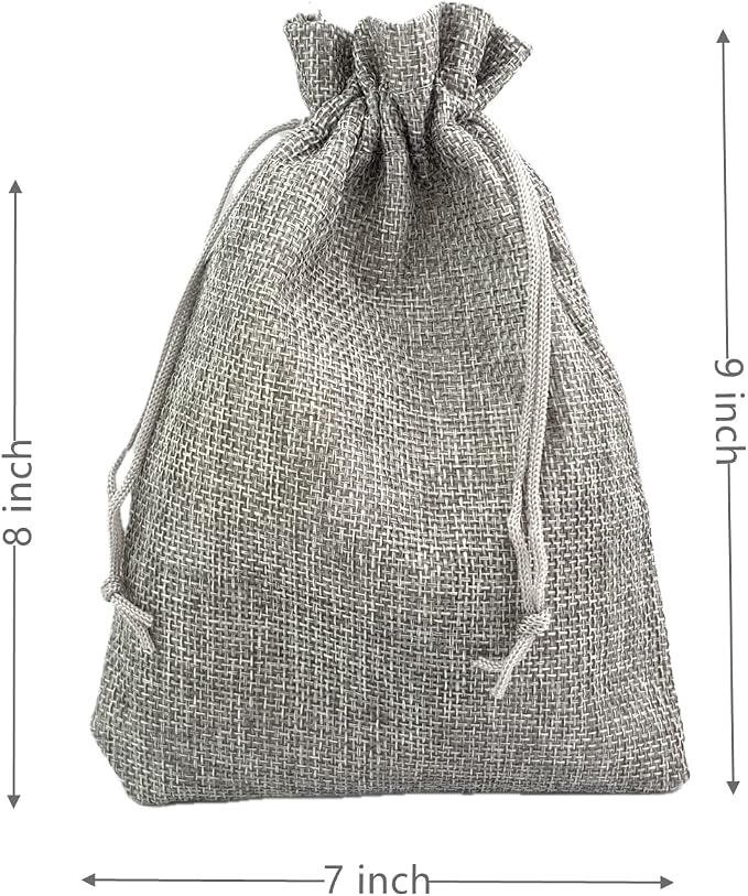 Palmhomee Pack of 25 Burlap Gift Bags - Image 2