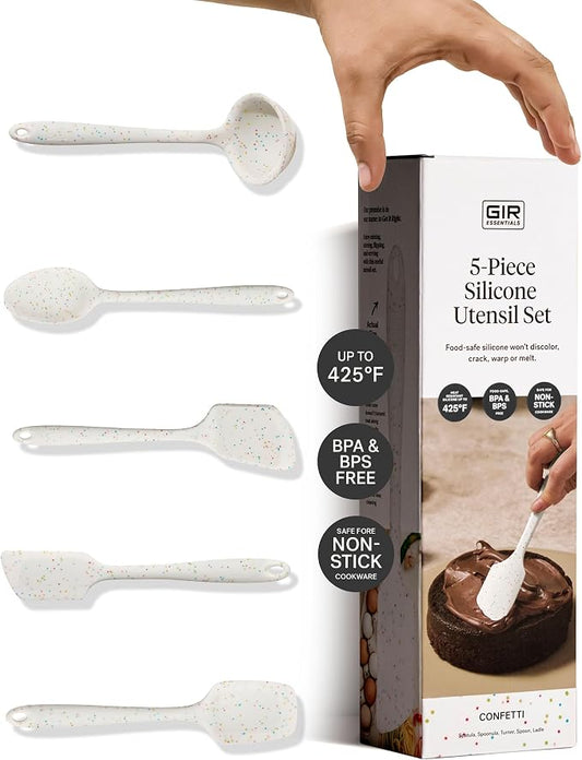 GIR: Get It Right 5-Piece Silicone Essentials Kitchen Utensils Set by GIRGetItRight
