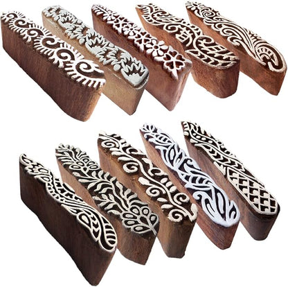 Clay Printing Stamps Urban Border Design Wood Blocks Htag2157 - Image 9