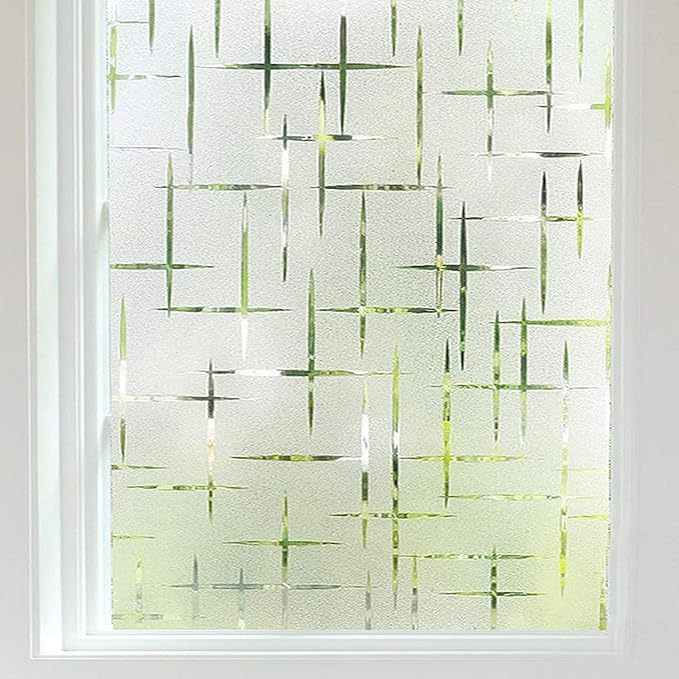Finnez Frosted Window Film Non-Adhesive, Frosting Privacy Film by FINNEZ