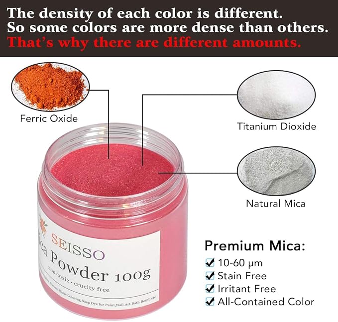 Pink Mica Powder for Epoxy Resin 3.5 oz /100g Powdered Pigment for Soap - Image 2