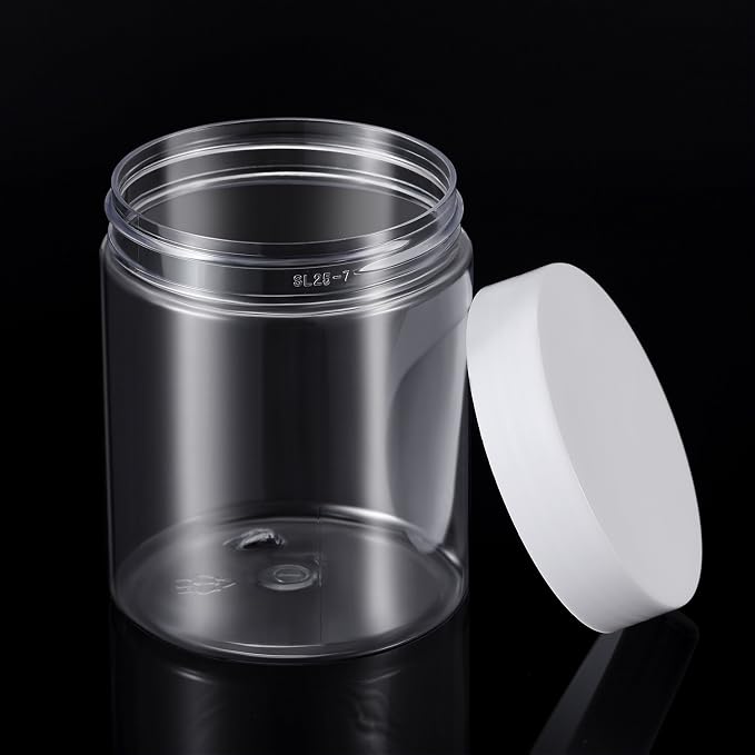 SATINIOR 12 Pack 10 oz Plastic Container Jars - Image 5